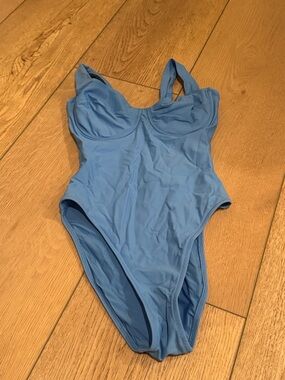 SKIMS Blue One-Piece Swimsuit